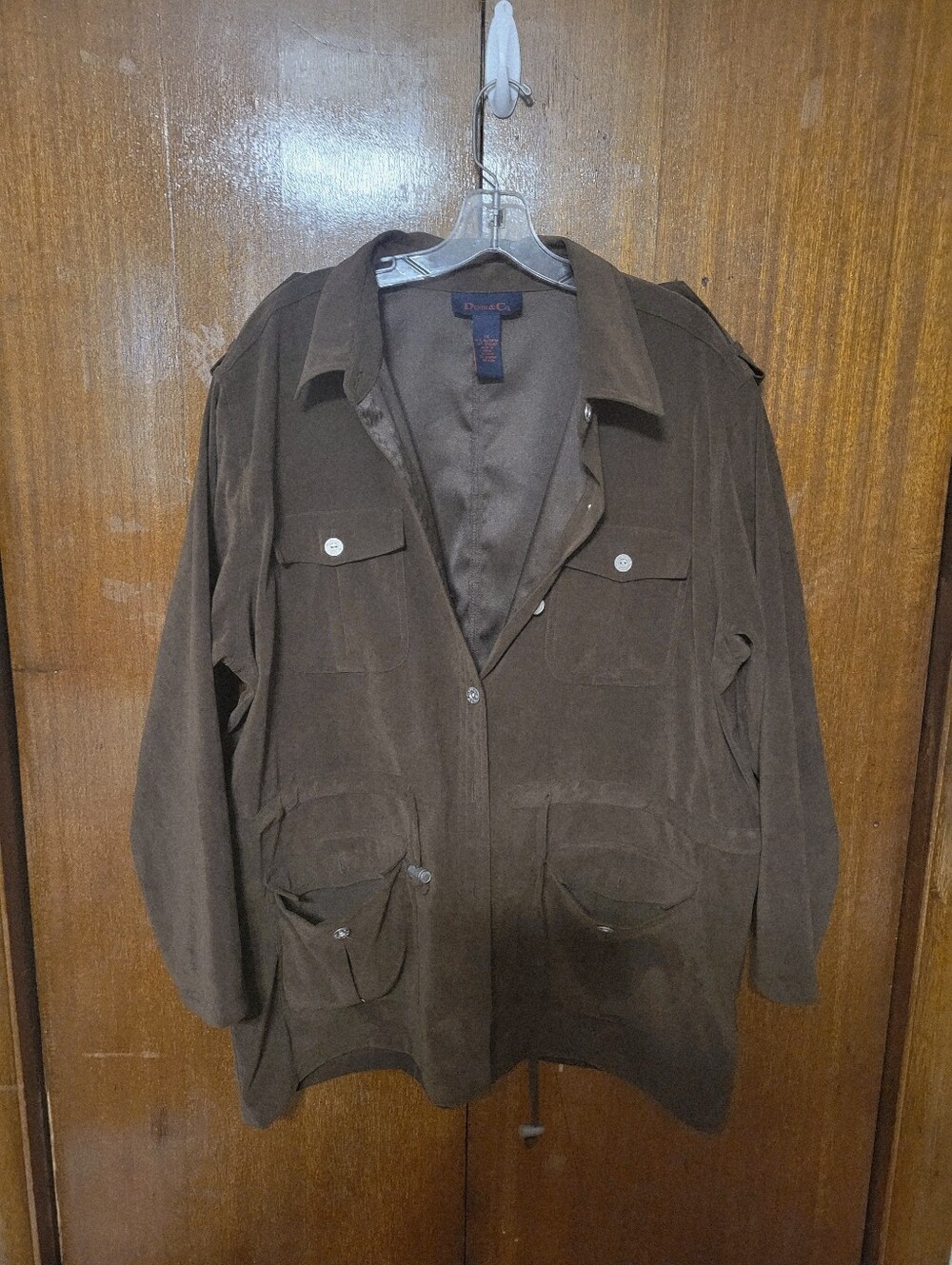 Denim & Co Faux Suede Utility Jacke